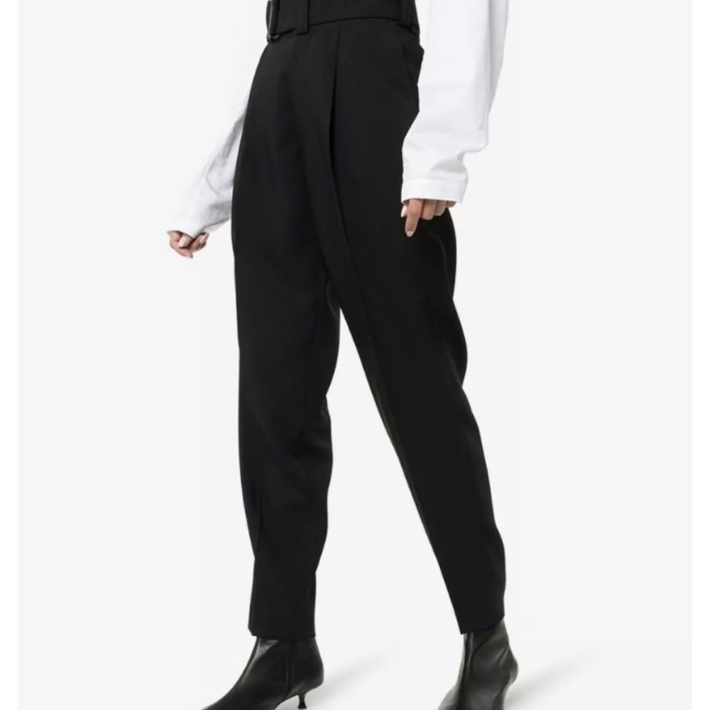 NWT Hyke La Garconne Motorcycle Slim Leg Black Trousers Pants Size 2